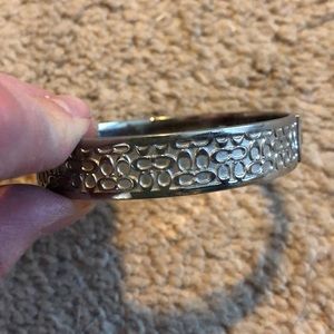 Coach silver bangle